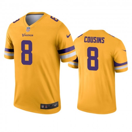 Camiseta Hombre NFL Minnesota Vikings Kirk Cousins 8 Gold Inverted Legend